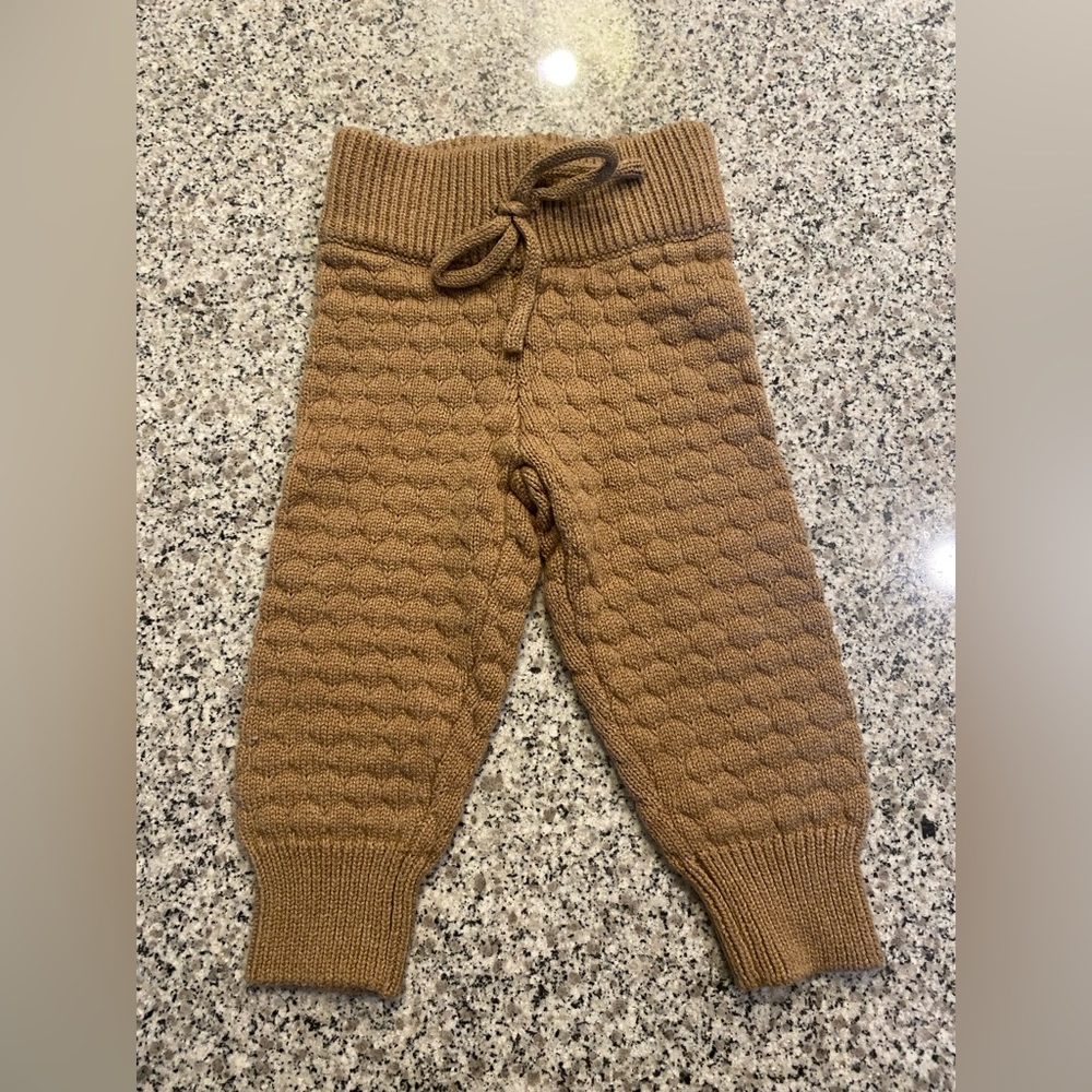 Jamie Kay Hope Knit Pant- Carmel Cream Size 3-6mo